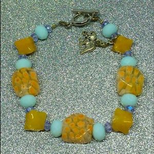 Quartz and murano bracelet